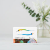 Verfkwasten Logo | Artistiek Visitekaartje (Staand voorkant)