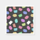 Verfkwaststreken, Kleurrijke Kwaststreken Servet (Voorkant)