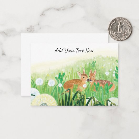 Verflakkeringen in Tall Grass  Notitiekaartje (Voorkant / Achterkant in situ)