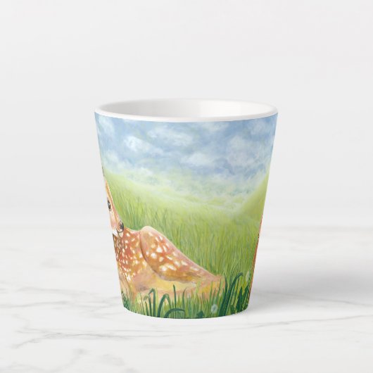 Verflauwte in de Grass Nursery small Latte Mok (Voorkant)