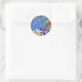 verfontploffing ronde sticker (Tas)