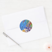verfontploffing ronde sticker (Envelop)
