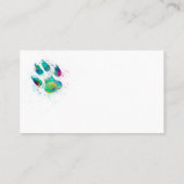 verfontwerp voor waterverf met rode hond visitekaartje (Achterkant)