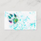 verfontwerp voor waterverf met rode hond visitekaartje (Voorkant)