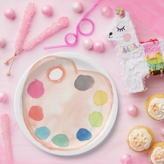 Verfpaletkunstschilderkunst bord (Feest)