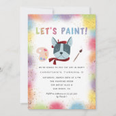 Verfpartij | Art Birthday Party Kaart (Voorkant)