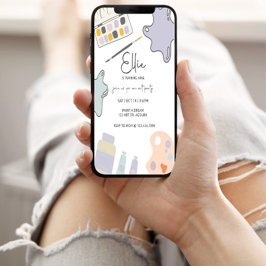 Verfpartij, Kunstverjaardag, Om het even welke lee Kaart