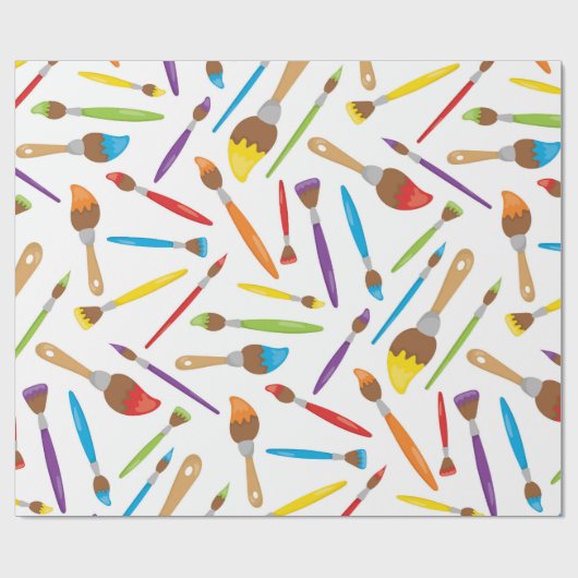 Verfpenseel dat geacht wordt papier te verpakken (Vlak)