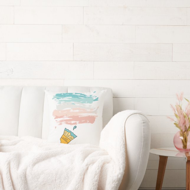 verfpenseel kussen (Bank)