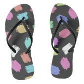 Verfpenseelstreken, Kleurrijke Kwaststreken Teenslippers (Voetbed)