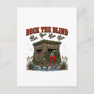 Verfraai de blind Camo eendenblind jacht Kerstmis Uitnodiging Briefkaart