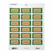 Verfraaid Kerst Holly Patroon Etiket (Full Sheet)
