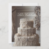 VERFRAAIDE ANTIEK UITZIENDE JUBILEUMUITNODIGING KAART (Voorkant)