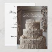 VERFRAAIDE ANTIEKE UITSTRALING JUBILEUM KAART (Voorkant / Achterkant)