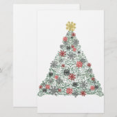 Verfraaide de Boom van Swirly Briefpapier (Voorkant / Achterkant)