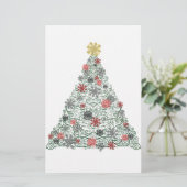 Verfraaide de Boom van Swirly Briefpapier (Staand voorkant)