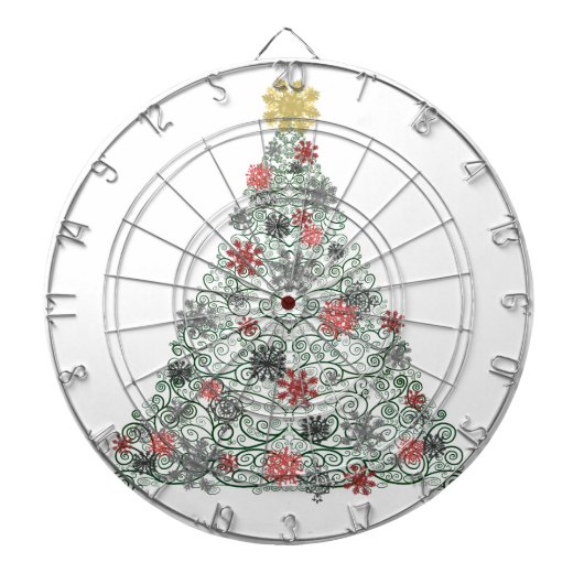 Verfraaide de Boom van Swirly Dartbord (Voorkant)