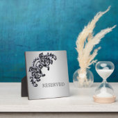 Verfraaide gereserveerde tafelplaque fotoplaat (Insitu)