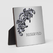 Verfraaide gereserveerde tafelplaque fotoplaat (Voorkant)