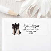 Verfraaide hoge hakken Stiletto Adres Etiket (Insitu)