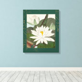 Verfraaide  Japanse print waterlelies (Insitu (Houten vloer))