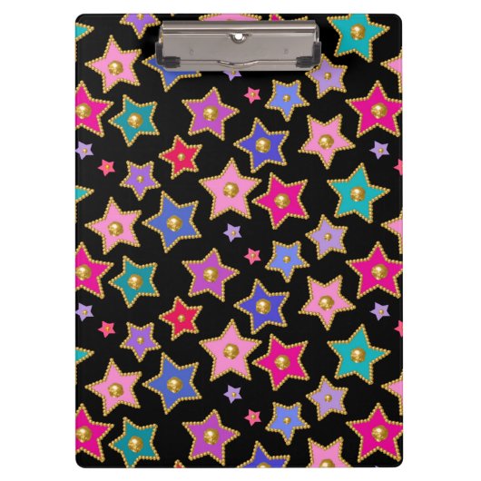 VERFRAAIDE kleine sterren Klembord (Voorkant)