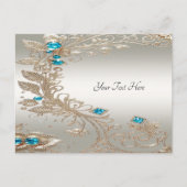 Verfraaien Gold Blue Stones Briefkaart (Voorkant)