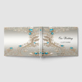 Verfraaien Gold Blue Stones Gastboek Gastenboek (Volledig)