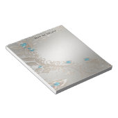 Verfraaien Gold Blue Stones Notitieblok (Schuin)