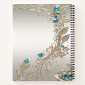 Verfraaien Gold Blue Stones Notitieboek (Achterkant)