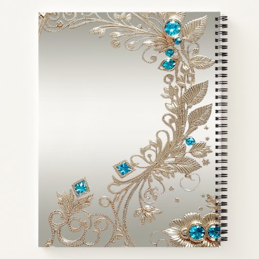 Verfraaien Gold Blue Stones Notitieboek (Achterkant)