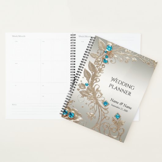 Verfraaien Gold Blue Stones Planner (Display)