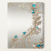 Verfraaien Gold Blue Stones Planner (Achterkant)