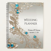 Verfraaien Gold Blue Stones Planner (Voorkant)