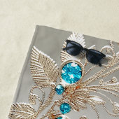 Verfraaien Gold Blue Stones Strandlaken (In situ)