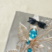 Verfraaien Gold Blue Stones Strandlaken (In situ)