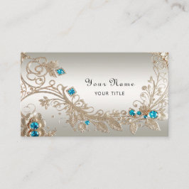 Verfraaien Gold Blue Stones Visitekaartje