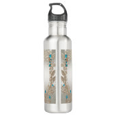 Verfraaien Gold Blue Stones Waterfles Waterfles (Achterkant)