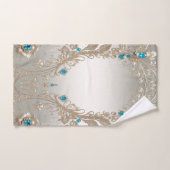 Verfraaien Gouden Blauwe Stenen Handdoek Set (Handdoek)