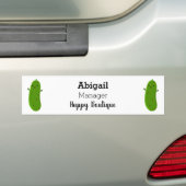 Verfris de gelukkige illustratie van de cartoon pi bumpersticker (Op auto)