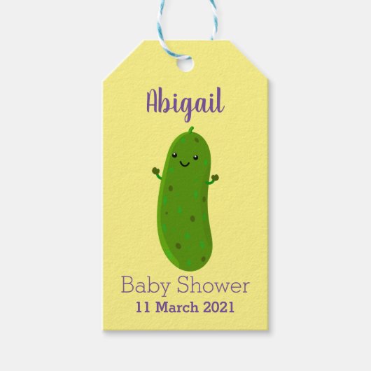 Verfris de gelukkige illustratie van de cartoon pi cadeaulabel (Voorkant)