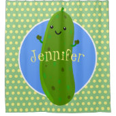 Verfris de gelukkige illustratie van de cartoon pi douchegordijn (Voorkant)