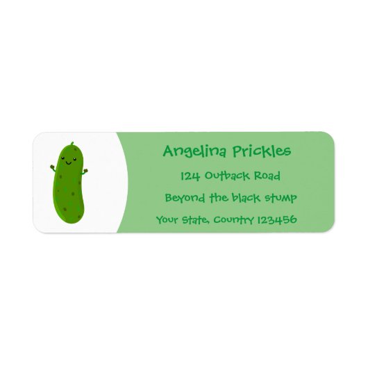 Verfris de gelukkige illustratie van de cartoon pi etiket (Voorkant)