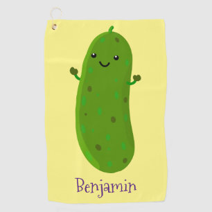 Verfris de gelukkige illustratie van de cartoon pi golfhanddoek