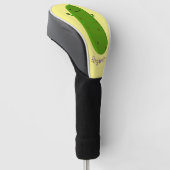 Verfris de gelukkige illustratie van de cartoon pi golfheadcover (Schuin)