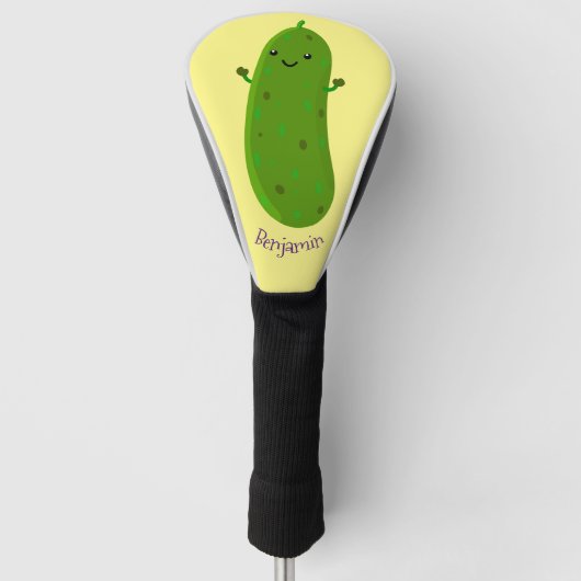 Verfris de gelukkige illustratie van de cartoon pi golfheadcover (Voorkant)
