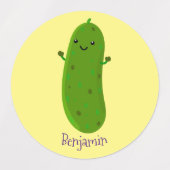 Verfris de gelukkige illustratie van de cartoon pi labels (Design 2)