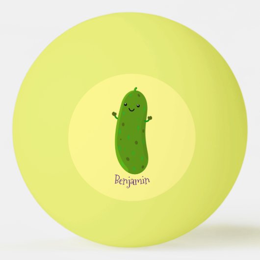 Verfris de gelukkige illustratie van de cartoon pi pingpongbal (Voorkant)