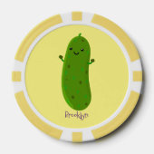 Verfris de gelukkige illustratie van de cartoon pi poker chips (Voorkant)