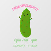 Verfris de gelukkige illustratie van de cartoon pi raamsticker (Vel)